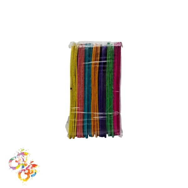 چوب بستنی رنگی پهن