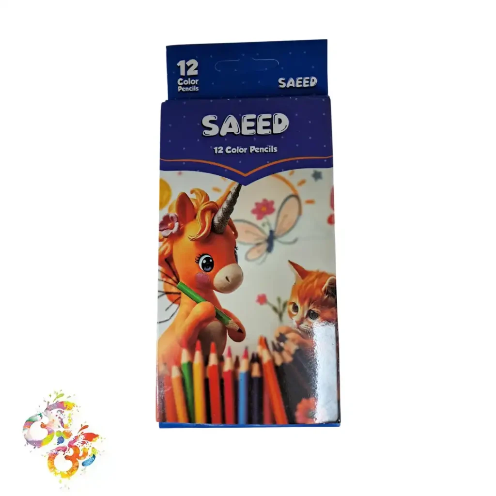 مداد رنگی 12 رنگ سعید