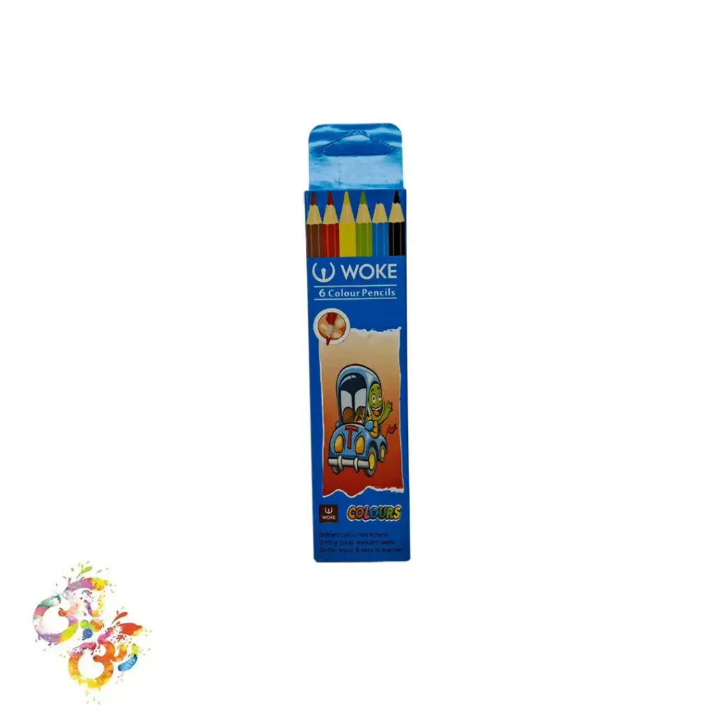 مداد رنگی 6 رنگ مقوایی Woke