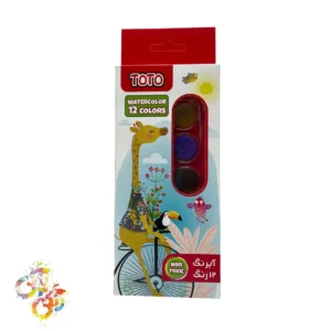آبرنگ ۱۲ رنگ TOTO